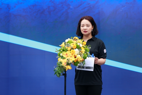 Bà Nguyễn Thị Lâm Giang phát biểu tại sự kiện.